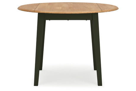 Gesthaven Natural/Green Dining Table and 4 Chairs by Ashley at Eve Furniture