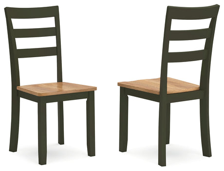 Gesthaven Natural/Green Dining Table and 4 Chairs by Ashley at Eve Furniture