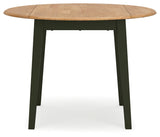 Gesthaven Natural/Green Dining Table and 4 Chairs by Ashley at Eve Furniture