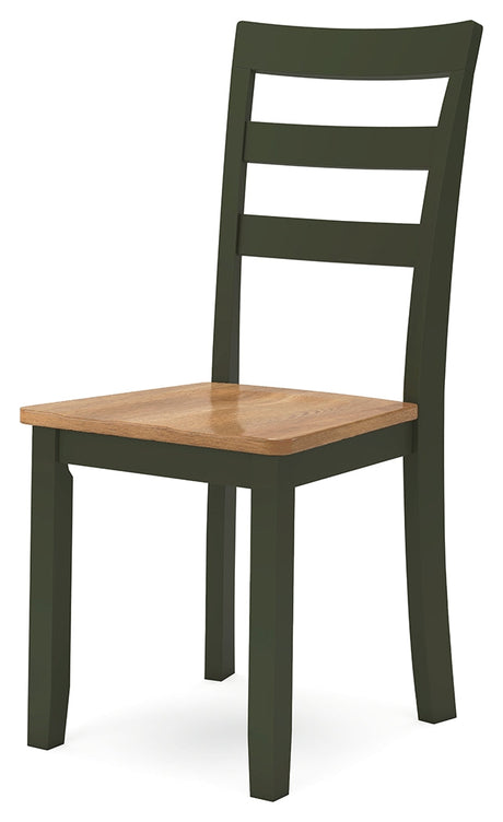 Gesthaven Natural/Green Dining Table and 4 Chairs by Ashley at Eve Furniture