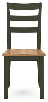 Gesthaven Natural/Green Dining Table and 4 Chairs by Ashley at Eve Furniture
