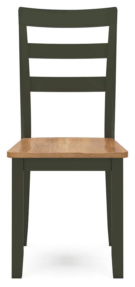 Gesthaven Natural/Green Dining Table and 4 Chairs by Ashley at Eve Furniture