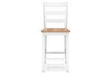 Gesthaven Natural/White Counter Height Dining Table and 2 Barstools by Ashley at Eve Furniture