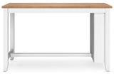 Gesthaven Natural/White Counter Height Dining Table and 2 Barstools by Ashley at Eve Furniture