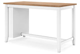 Gesthaven Natural/White Counter Height Dining Table and 2 Barstools by Ashley at Eve Furniture