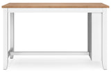 Gesthaven Natural/White Counter Height Dining Table and 2 Barstools by Ashley at Eve Furniture