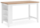 Gesthaven Natural/White Counter Height Dining Table by Ashley at Eve Furniture