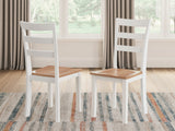 Gesthaven Natural/White Dining Table and 2 Chairs by Ashley at Eve Furniture
