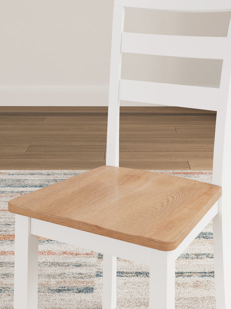 Gesthaven Natural/White Dining Table and 2 Chairs by Ashley at Eve Furniture
