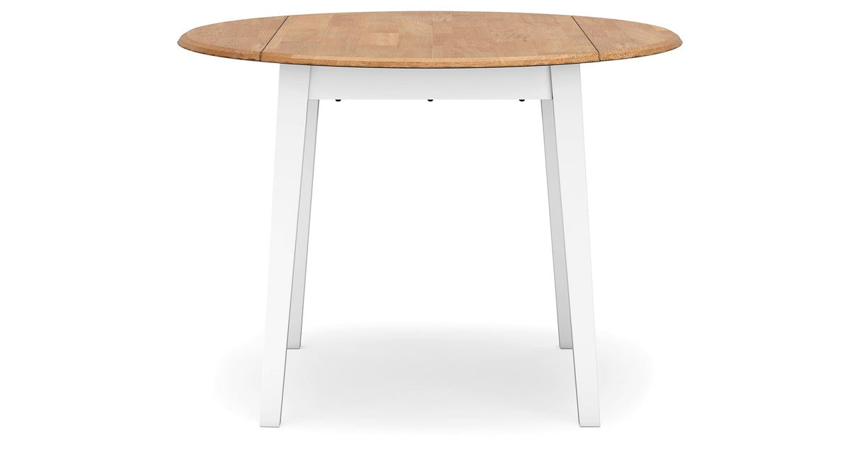 Gesthaven Natural/White Dining Table and 2 Chairs by Ashley at Eve Furniture
