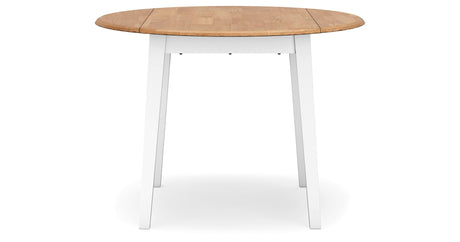 Gesthaven Natural/White Dining Table and 2 Chairs by Ashley at Eve Furniture