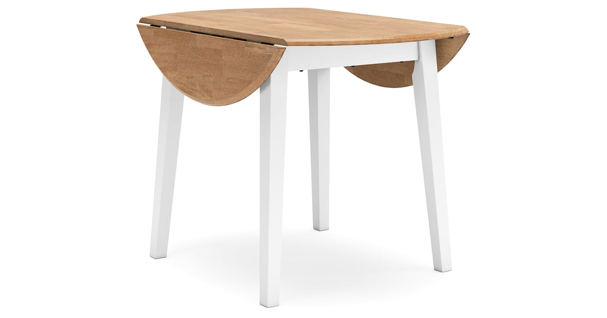 Gesthaven Natural/White Dining Table and 2 Chairs by Ashley at Eve Furniture