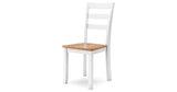 Gesthaven Natural/White Dining Table and 2 Chairs by Ashley at Eve Furniture