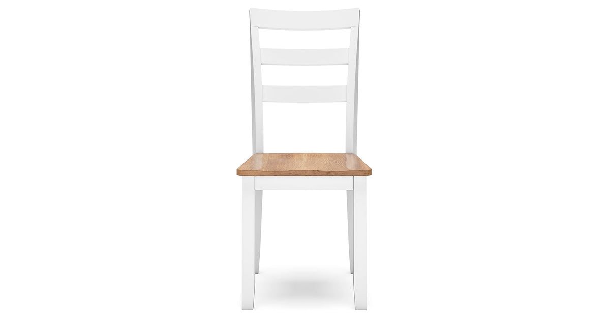 Gesthaven Natural/White Dining Table and 2 Chairs by Ashley at Eve Furniture