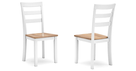 Gesthaven Natural/White Dining Table and 2 Chairs by Ashley at Eve Furniture