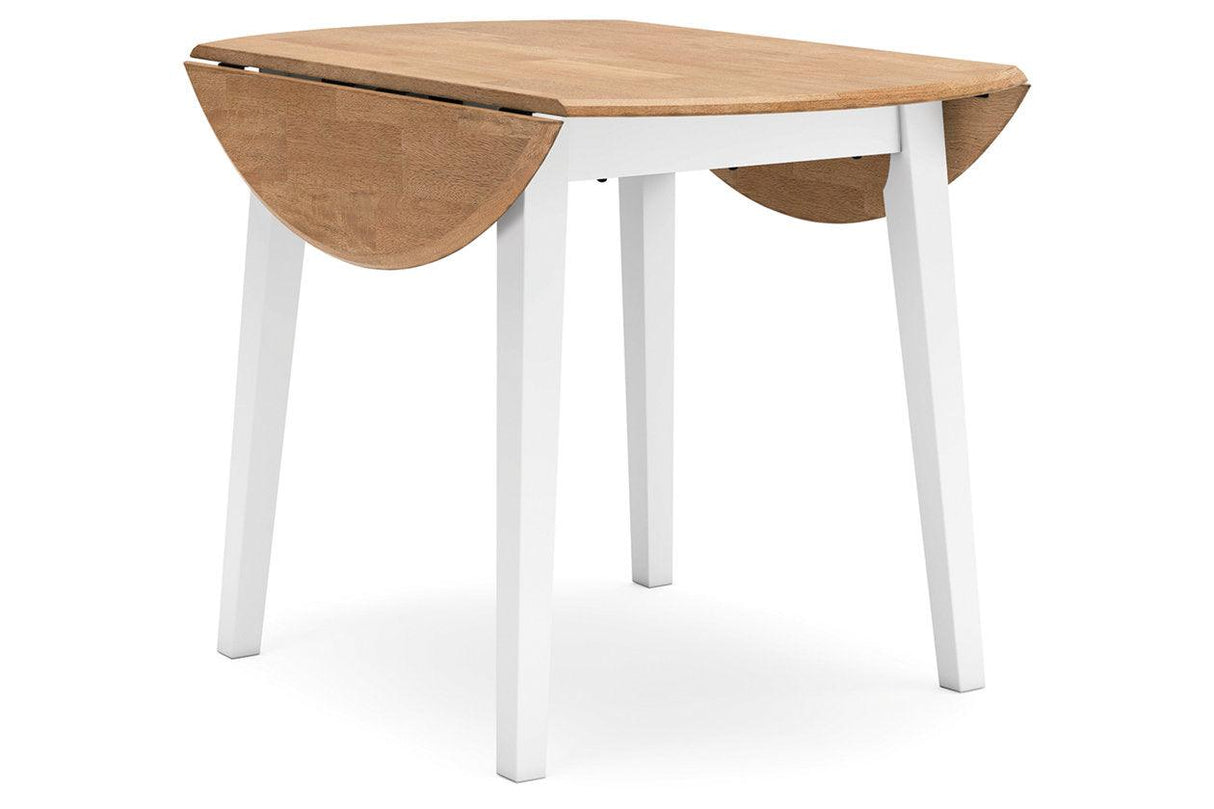 Gesthaven Natural/White Dining Table and 2 Chairs by Ashley at Eve Furniture