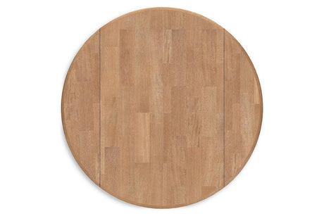 Gesthaven Natural/White Dining Table and 2 Chairs by Ashley at Eve Furniture