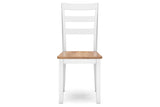 Gesthaven Natural/White Dining Table and 2 Chairs by Ashley at Eve Furniture