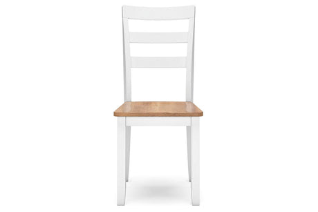 Gesthaven Natural/White Dining Table and 2 Chairs by Ashley at Eve Furniture