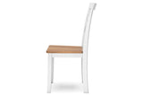 Gesthaven Natural/White Dining Table and 2 Chairs by Ashley at Eve Furniture