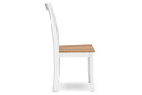Gesthaven Natural/White Dining Table and 2 Chairs by Ashley at Eve Furniture
