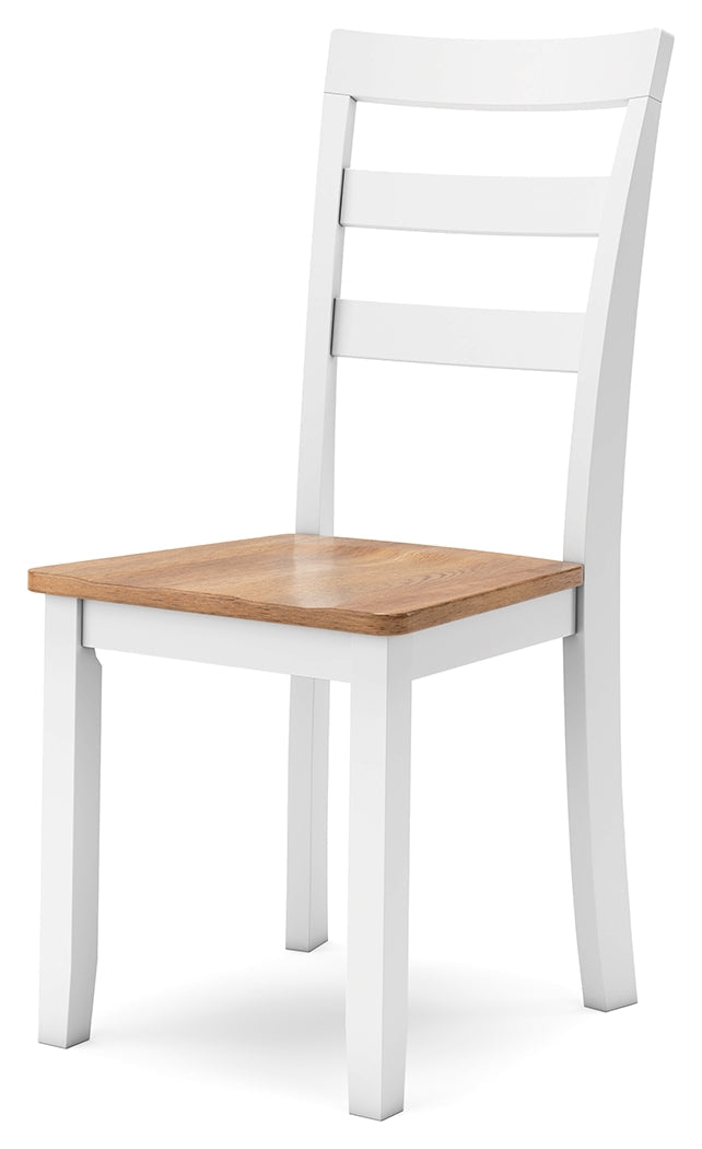 Gesthaven Natural/White Dining Table and 4 Chairs by Ashley at Eve Furniture
