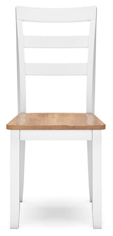 Gesthaven Natural/White Dining Table and 4 Chairs by Ashley at Eve Furniture