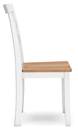 Gesthaven Natural/White Dining Table and 4 Chairs by Ashley at Eve Furniture