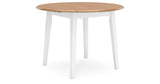 Gesthaven Natural/White Dining Table and 4 Chairs by Ashley at Eve Furniture