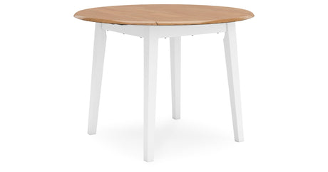 Gesthaven Natural/White Dining Table and 4 Chairs by Ashley at Eve Furniture
