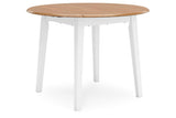 Gesthaven Natural/White Dining Table and 4 Chairs by Ashley at Eve Furniture