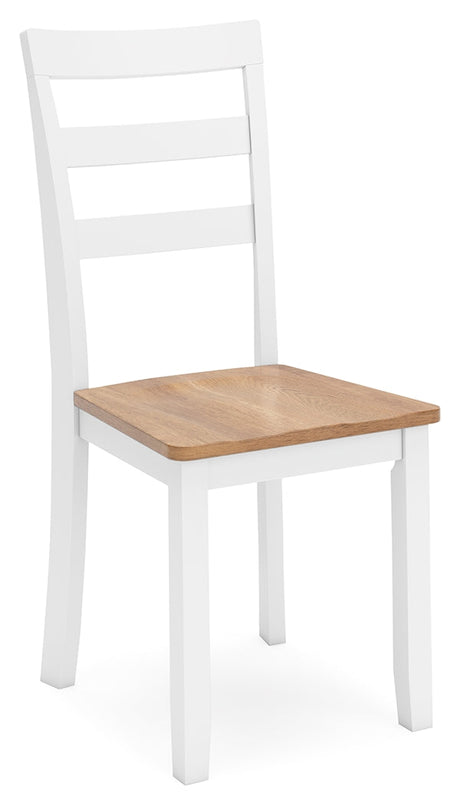 Gesthaven Natural/White Dining Table and 4 Chairs by Ashley at Eve Furniture