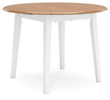 Gesthaven Natural/White Dining Table and 4 Chairs by Ashley at Eve Furniture