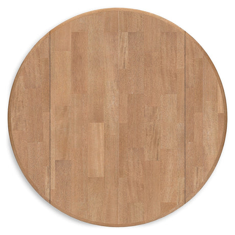 Gesthaven Natural/White Dining Table and 4 Chairs by Ashley at Eve Furniture