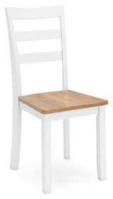 Gesthaven Natural/White Dining Table with 4 Chairs and Bench by Ashley at Eve Furniture