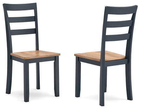 Gesthaven Natural/Blue Dining Chair, Set of 2 by Ashley at Eve Furniture