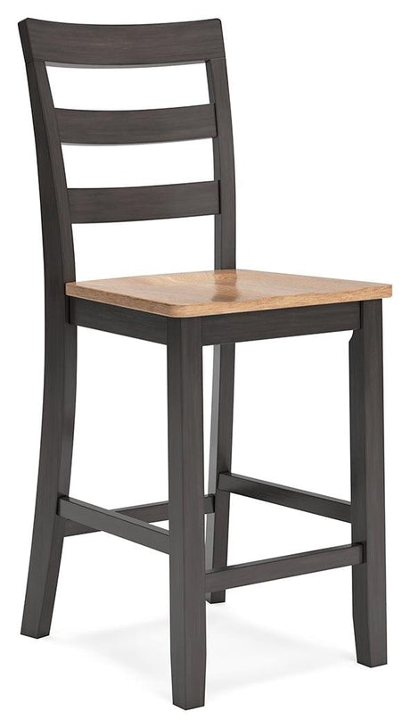 Gesthaven Natural/Brown Counter Height Barstool, Set of 2 by Ashley at Eve Furniture