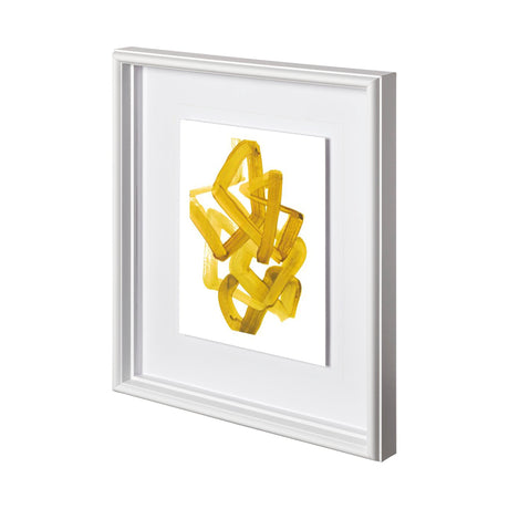 Gestural Brush 1 by Lora Gold a Hand Embellished Textured Framed Art Print Matted under Glass by Mercana at Eve Furniture