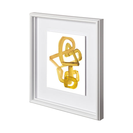 Gestural Brush 2 by Lora Gold a Hand Embellished Textured Framed Art Print Matted under Glass by Mercana at Eve Furniture