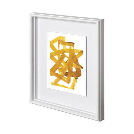 Gestural Brush 3 by Lora Gold a Hand Embellished Textured Framed Art Print Matted under Glass by Mercana at Eve Furniture