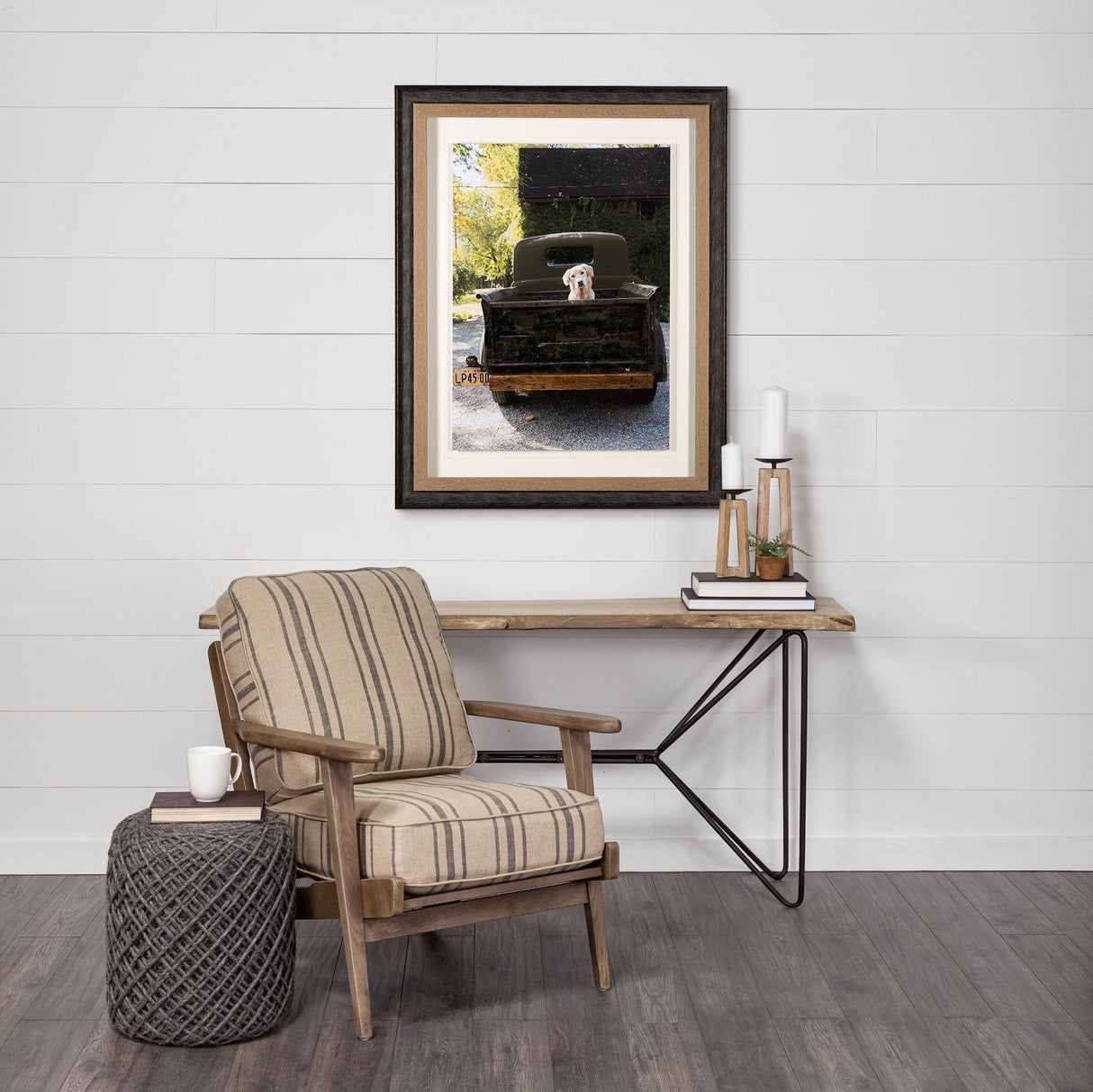 Get Out of Dodge Hunter Green by Mercana a Hand Embellished Framed Photo Art Print Matted under Glas by Mercana at Eve Furniture