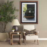 Get Out of Dodge Hunter Green by Mercana a Hand Embellished Framed Photo Art Print Matted under Glas by Mercana at Eve Furniture
