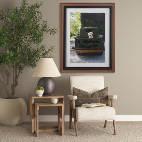 Get Out of Dodge Hunter Green by Mercana a Hand Embellished Framed Photo Art Print Matted under Glas by Mercana at Eve Furniture