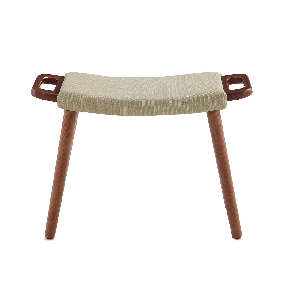 Geta Ottoman in Barley and Antique Walnut by Manhattan Comfort at Eve Furniture
