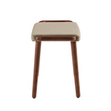 Geta Ottoman in Barley and Antique Walnut by Manhattan Comfort at Eve Furniture