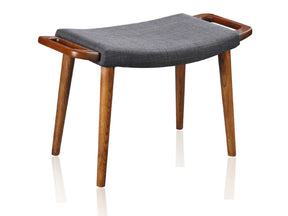 Geta Ottoman in Charcoal and Antique Walnut by Manhattan Comfort at Eve Furniture