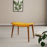 Geta Ottoman in Yellow and Antique Walnut by Manhattan Comfort at Eve Furniture