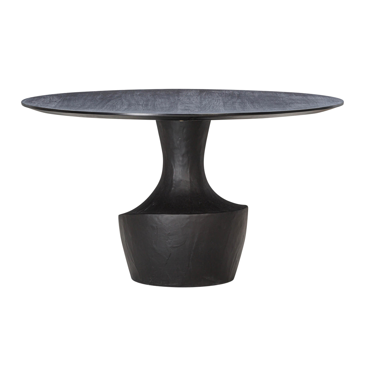 Gevra Black Acacia & Faux Plaster 54" Round Dining Table by TOV Furniture at Eve Furniture