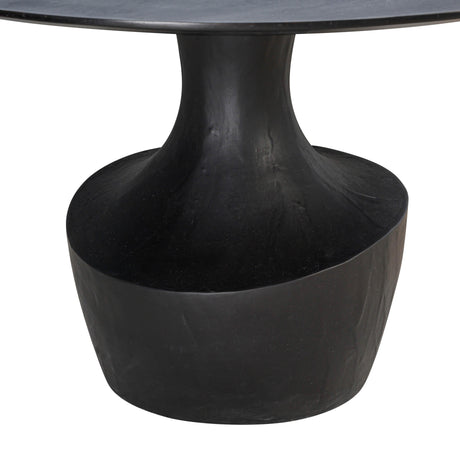 Gevra Black Acacia & Faux Plaster 54" Round Dining Table by TOV Furniture at Eve Furniture