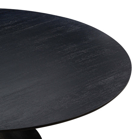 Gevra Black Acacia & Faux Plaster 54" Round Dining Table by TOV Furniture at Eve Furniture